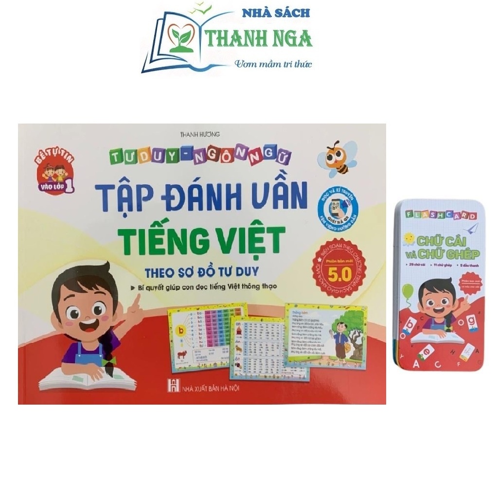 Sách - Tập đánh vần Tiếng Việt kèm thẻ học chữ cái và chữ ghép - Bí quyết giúp con đọc tiếng Việt thông thạo 4-6 tuổi