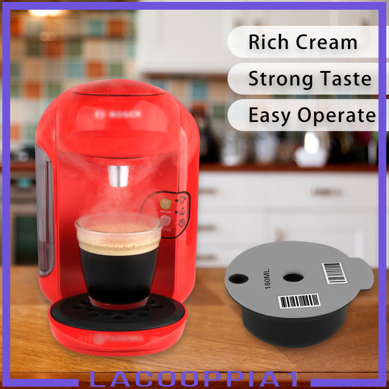 [LACOOPPIA1]Reusable Coffee Capsule Pod Slicone Lid Fits Bosch for Tassimo Machine