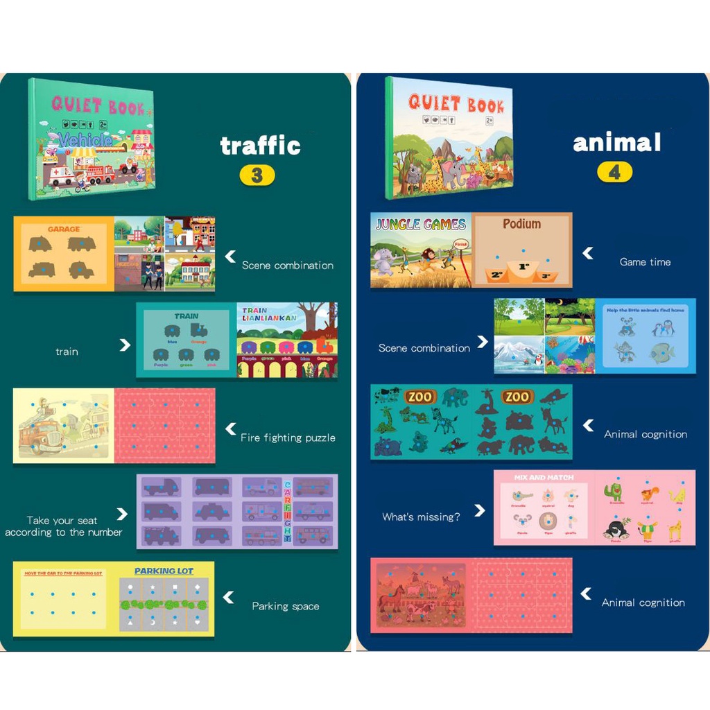 Học liệu Bóc dán Montessori Quiet Book nhiều chủ đề giúp bé trai gái thông minh Đồ chơi giáo dục sớm BeThongMinh