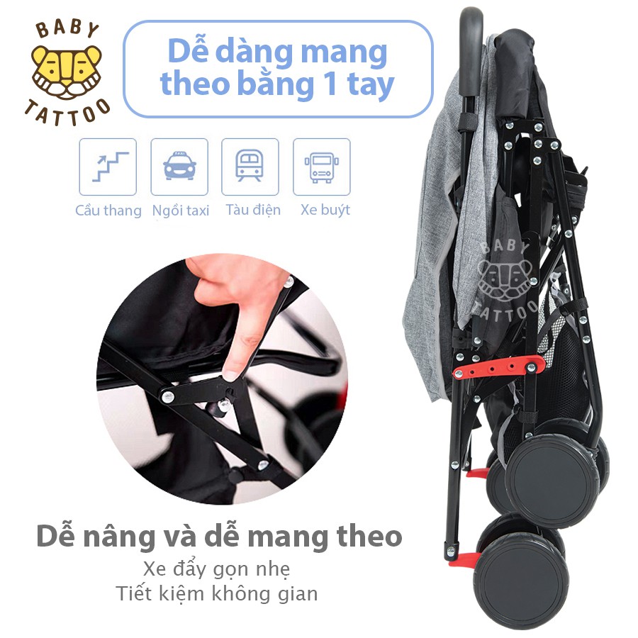 [FREESHIP] Xe đẩy du lịch gấp gọn Enzo - Gọn thoáng bé rất thích ngồi, Nhẹ dễ dàng sử dụng chỉ với 1 tay ＊AramoMart＊