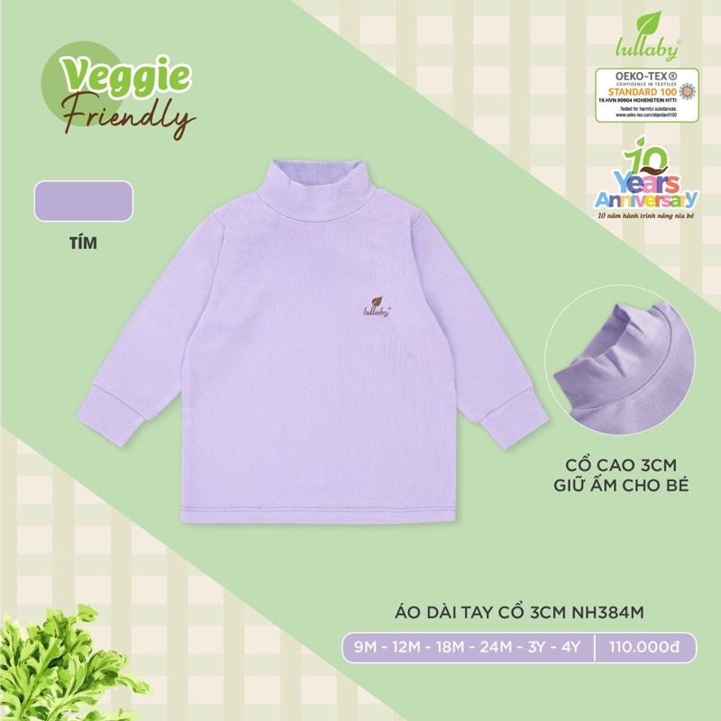LULLABY - Áo giữ nhiệt Lullaby cổ 3cm cho bé trai/bé gái