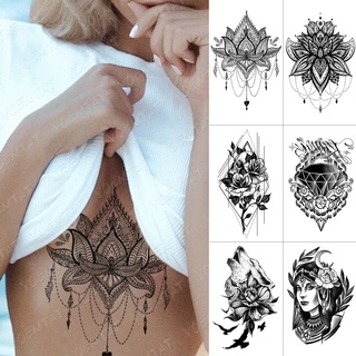 [Hàng mới về] Hình xăm dán tạm thời in họa tiết hoa Mandala không thấm nước độc đáo cho nam và nữ