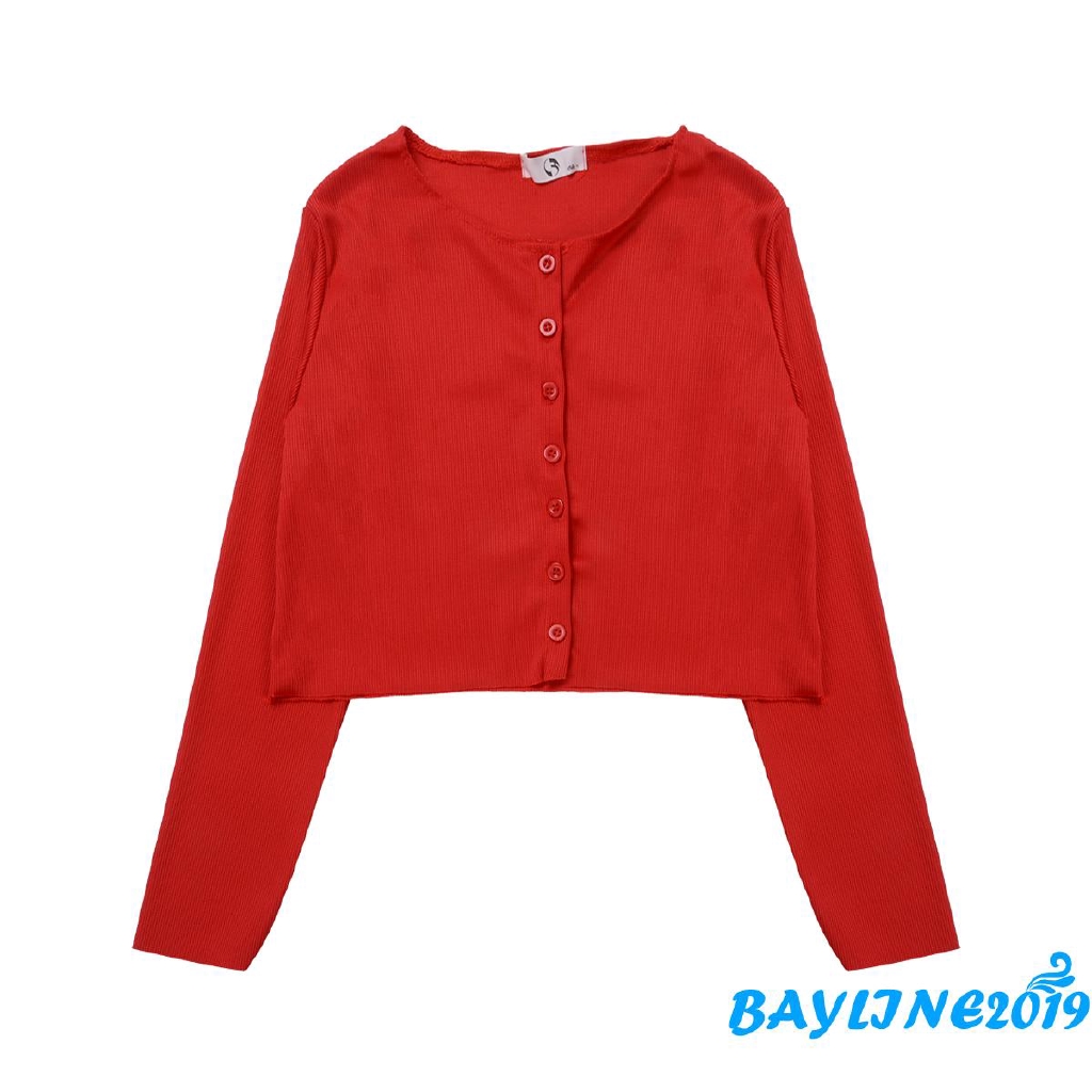  Áo Khoác Cardigan Dệt Kim Tay Dài Có Nút Thời Trang Dành Cho Nữ