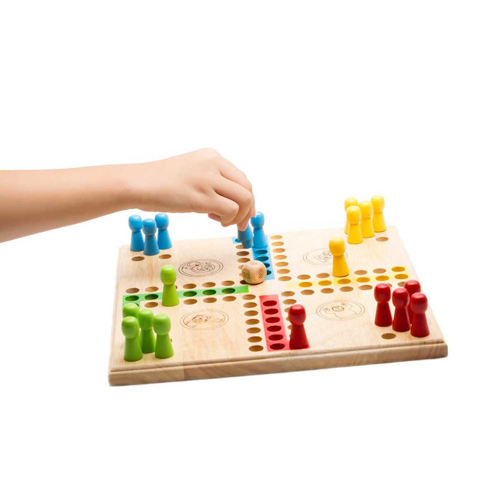 Cờ tứ mã - Cờ cá ngựa bằng gỗ siêu bền, đồ chơi game giải trí, đồ chơi gỗ thông minh