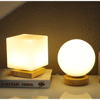 Đèn trang trí để bàn đế gỗ cao cấp - Kiểu dáng sang trọng hiện đại - Decor phòng ngủ, phòng khách