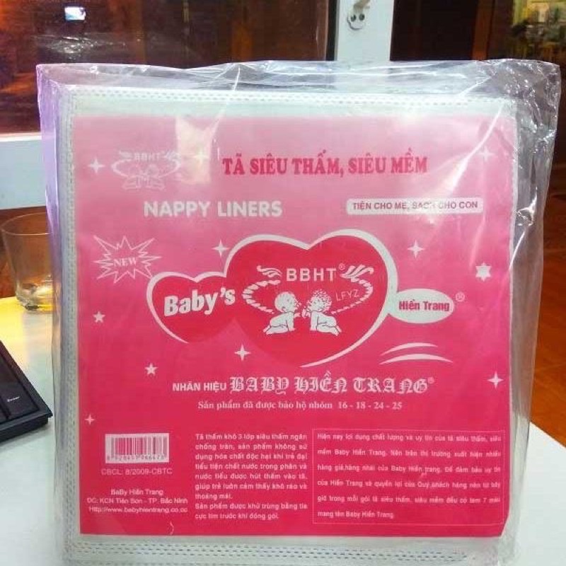 Miếng lót phân su Baby Huyền Trang tím (gói 8-10 miếng)