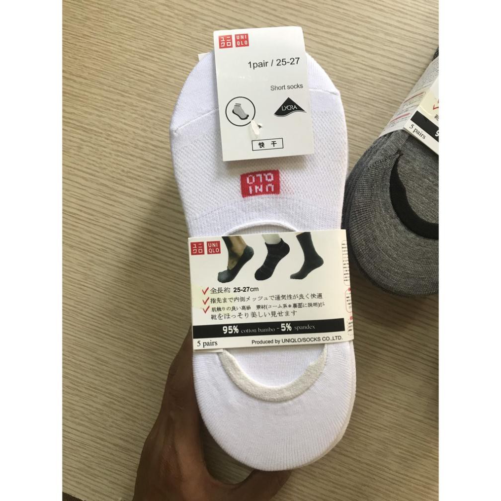 Combo 10 Đôi Tất Hài Nam kháng Khuẩn Xuất Nhật Uni, tất đi giày lười.