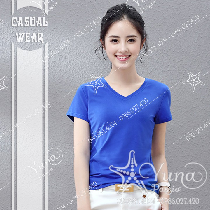 Áo Thun Thái Cổ Tim Cao Cấp [ ÁO COTTON THÁI NỮ ĐẸP ] - size 38 - 62kg | WebRaoVat - webraovat.net.vn