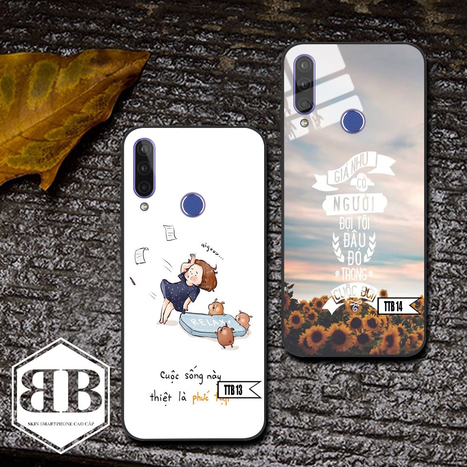 Ốp lưng kính cường lực Vsmart Joy 3 in hình theo yêu cầu,thêm chữ,thêm họa tiết k mất phí