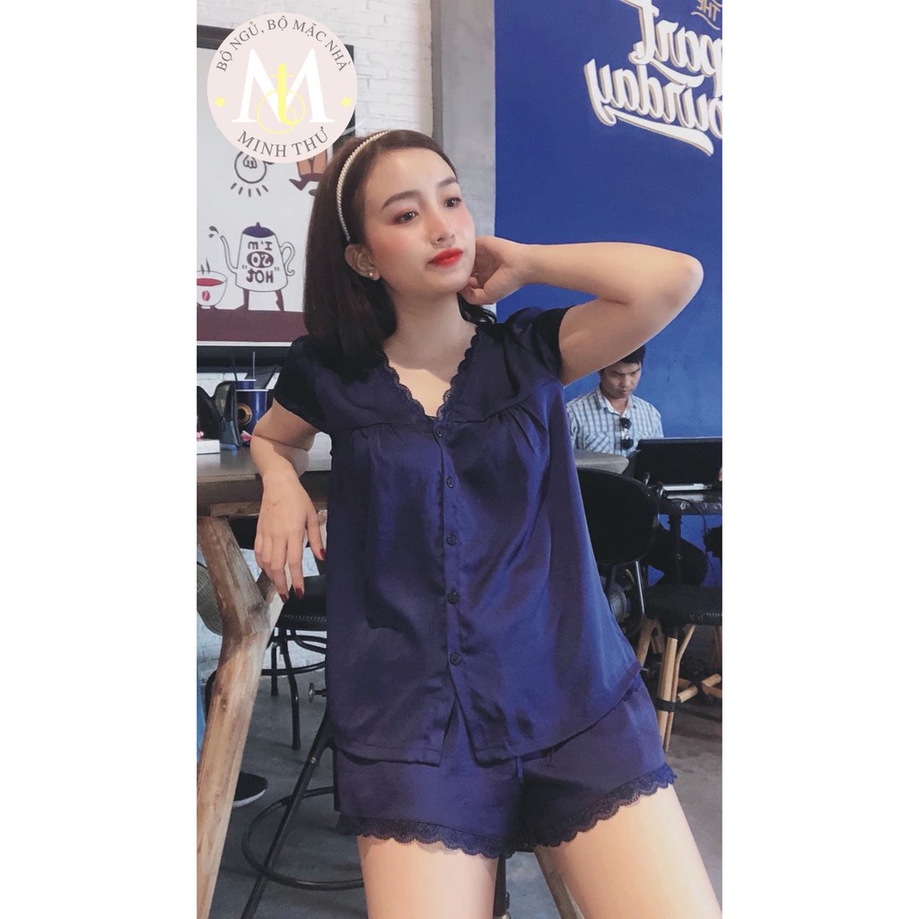 [XẢ KHO] Bộ Lụa Cộc Mặc Nhà Thoáng Mát Đẹp Mê Ly