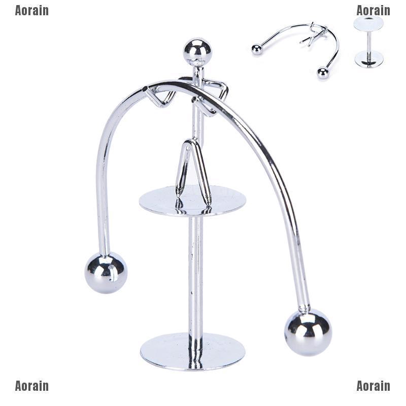 Kinetic Weightlifter Gadget Perpetual Motion Desk Art Art