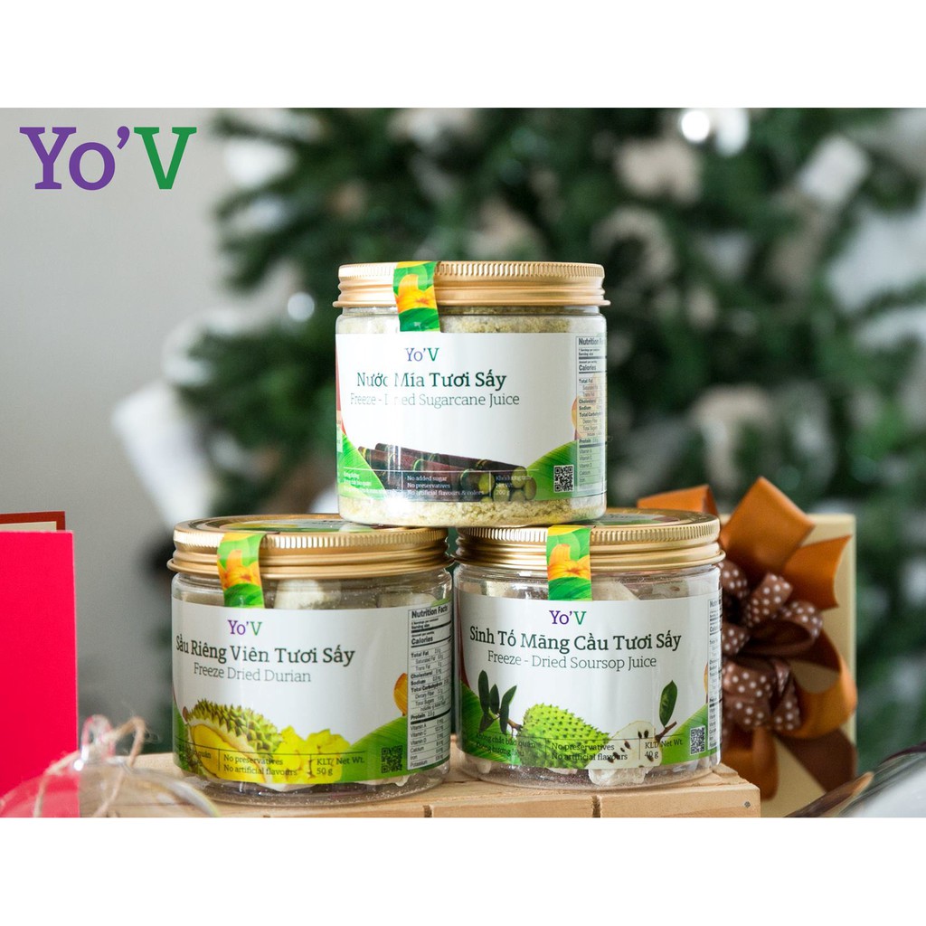 Combo 3 nước ép trái cây tươi sấy Vinamit nước mía, sinh tố mãng cầu, sầu riêng tươi sấy