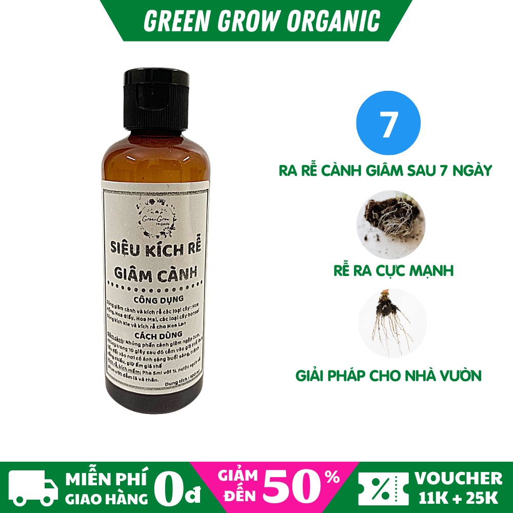 Kích rễ cực mạnh dùng giâm cành Hoa Hồng, Hoa Mai, Hoa Giấy, Kích Kie Hoa Lan giúp ra rễ sau 7 ngày MS112 GREEN GROW