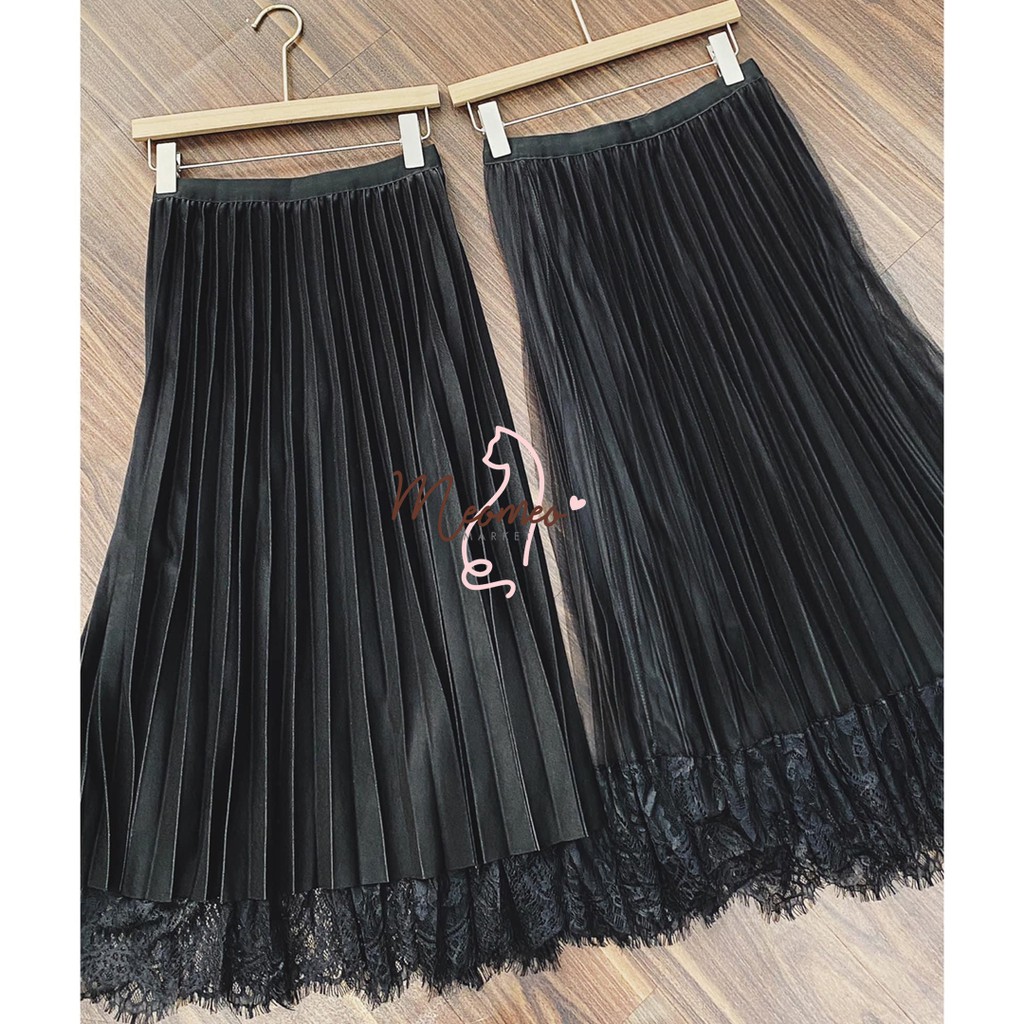 CHÂN VÁY XẾP LY REN 🌸 Mặc Được 2 Kiểu Ren và Vải Thần Thánh Hàng Đẹp 🌸 | BigBuy360 - bigbuy360.vn