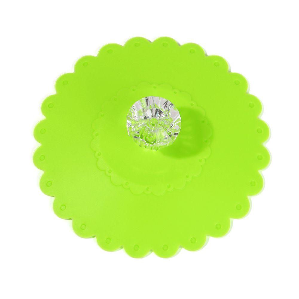 PISTA Nắp Đậy Cốc Cà Phê Bằng Silicon Cách Nhiệt Họa Tiết Dễ Thương Ốp
