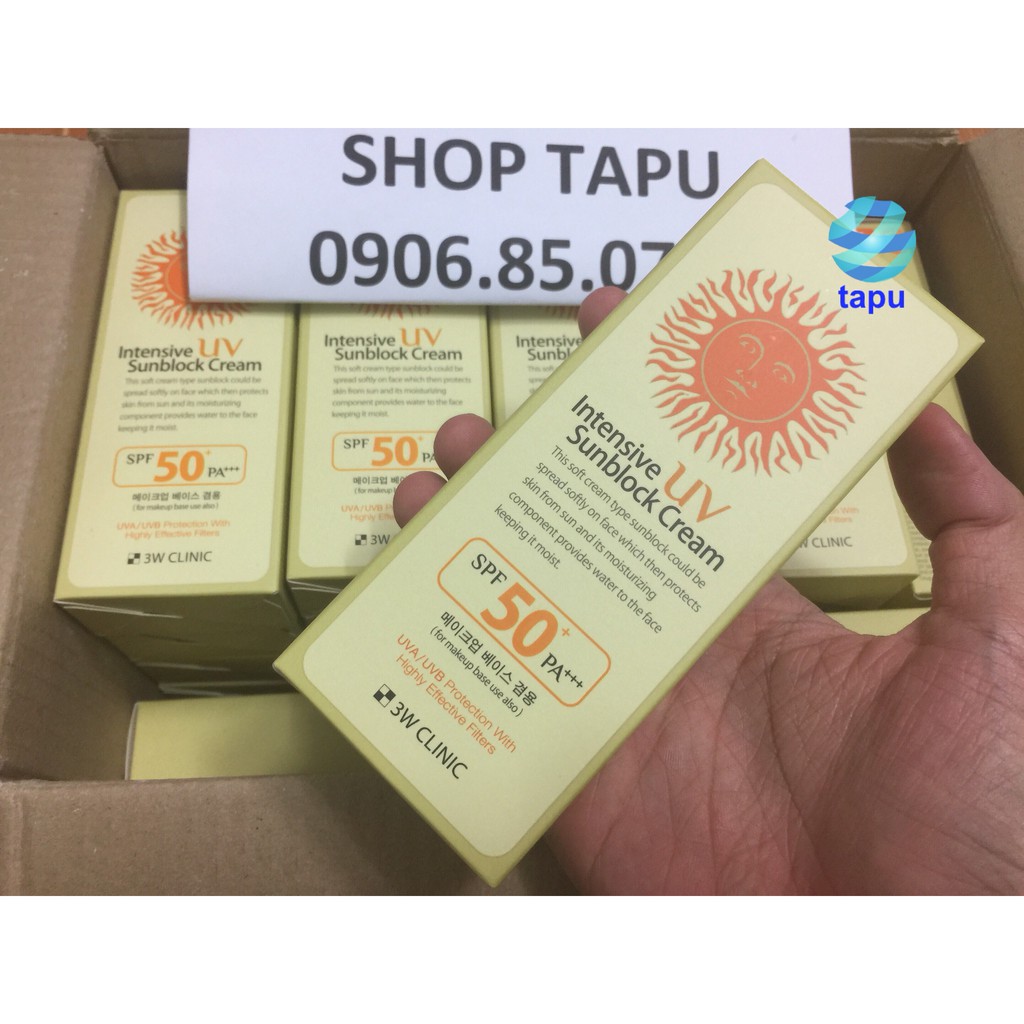 {Chính hãng - Ảnh thật} Kem Chống Nắng 3W Clinic Intensive Sunblock Cream 70ml | BigBuy360 - bigbuy360.vn