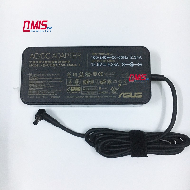 [ZIN] Sạc laptop Asus 19.5V-9.23A (Slim) 5.5 * 2.5mm ROG A45A A45V G20A G56J G750J G751J G752V GFX72V GL502 GL502V GL702