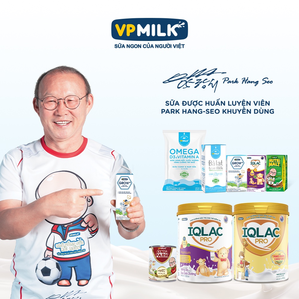 Sữa tiệt trùng VPMilk Grow+ hộp 110ml (thùng 48 hộp)