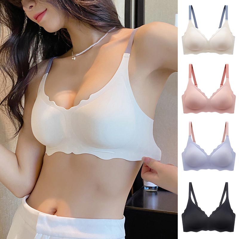 Áo Ngực Thể Thao Hình Chữ U Vải Mỏng Không Gọng Thép Chống Sốc Cho Nữ