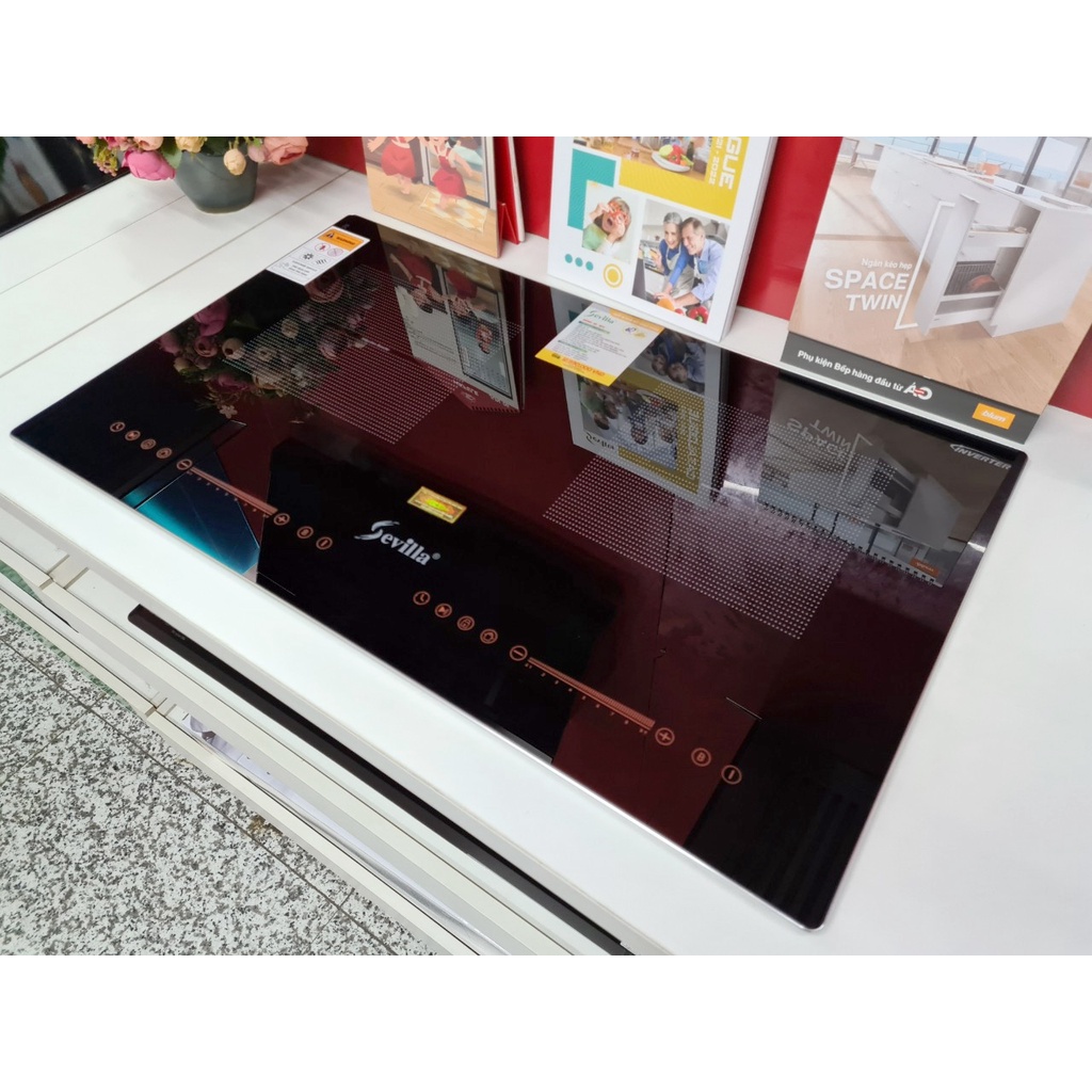 Bếp từ đôi Sevilla SV-N12 - BH 5 năm - Sôi liu riu - Bo viền nhôm 4 cạnh - Đổi mới trong 30 ngày