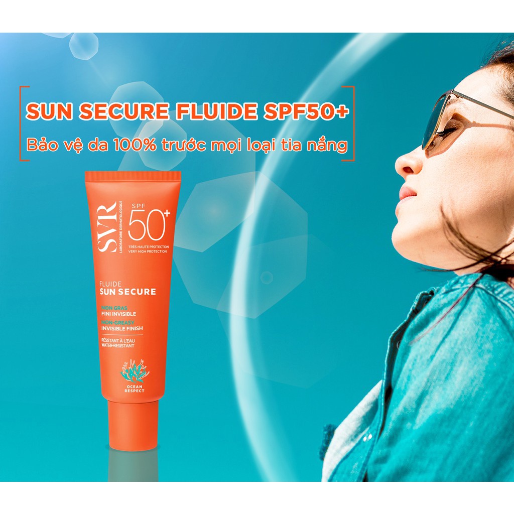 Kem chống nắng trong suốt, không nhờn rít SVR SUN SECURE Fluide SPF50+ 50ml