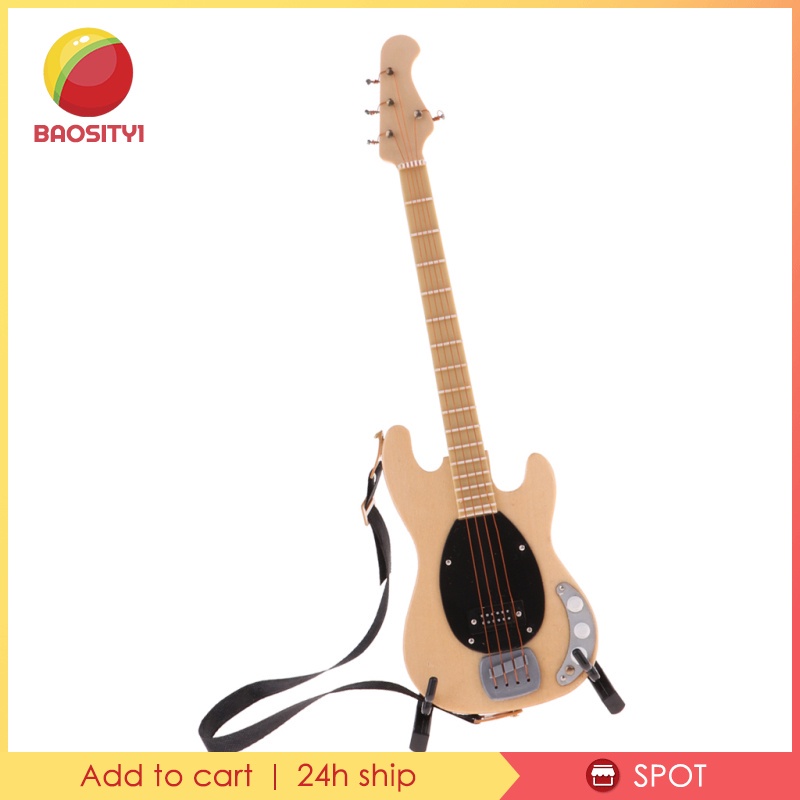 Mô Hình Đàn Guitar Điện Mini Tỉ Lệ 1: 6 Kèm Giá Đỡ Trang Trí Nhà Búp Bê #2