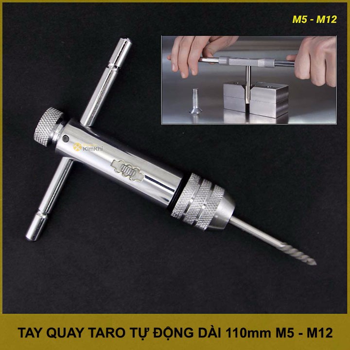 Tay quay Taro tự động cỡ mũi từ M5-M12 dài 110m