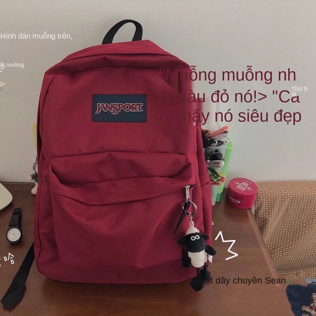 Super Jasper Super JanSport ba lô màu xanh lá cây huỳnh quang đại học nam và nữ ba lô trong túi học sinh