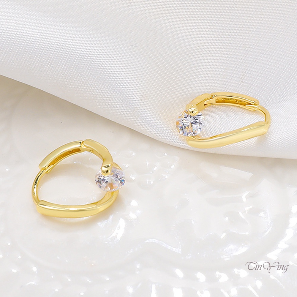 GETNOIVAS Đôi Khuyên Tai Đính Đá Zircon Sang Trọng Thời Trang Cho Nữ