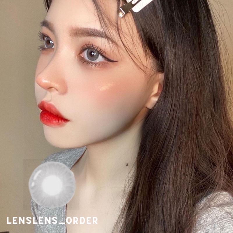 Lens Mắt Kính Áp Tròng Màu Xám Tây Nhẹ Đủ Độ Cận [Vui Lòng Đặt 2 Chiếc]