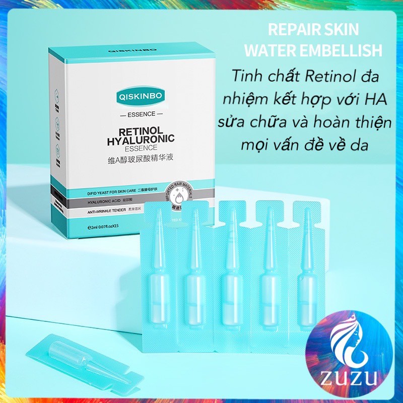 Tinh chất Retinol kèm HA dưỡng da, giúp tái tạo làn da hư tổn, giúp làm săn chắc và chống lão hóa