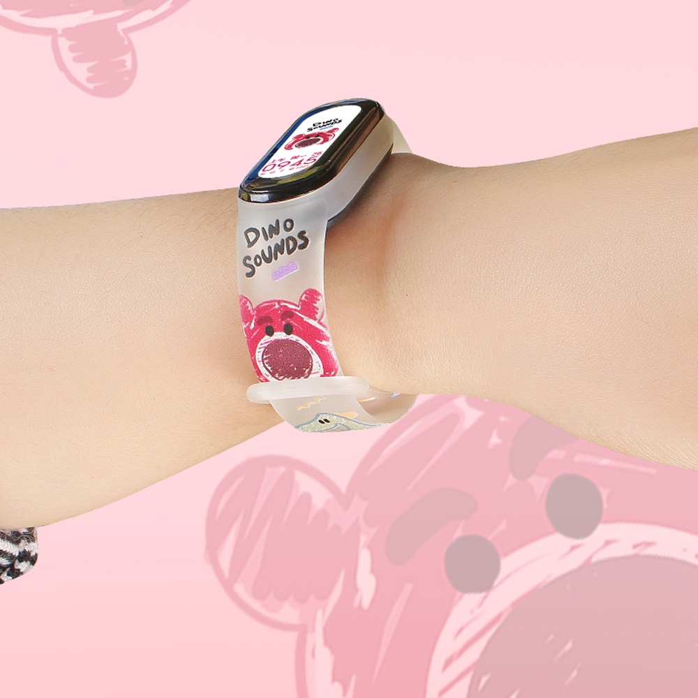 Dây Đeo Silicone Trong Suốt Thay Thế Cho Đồng Hồ Thông Minh Xiaomi Mi Band 7 6 5 4 3