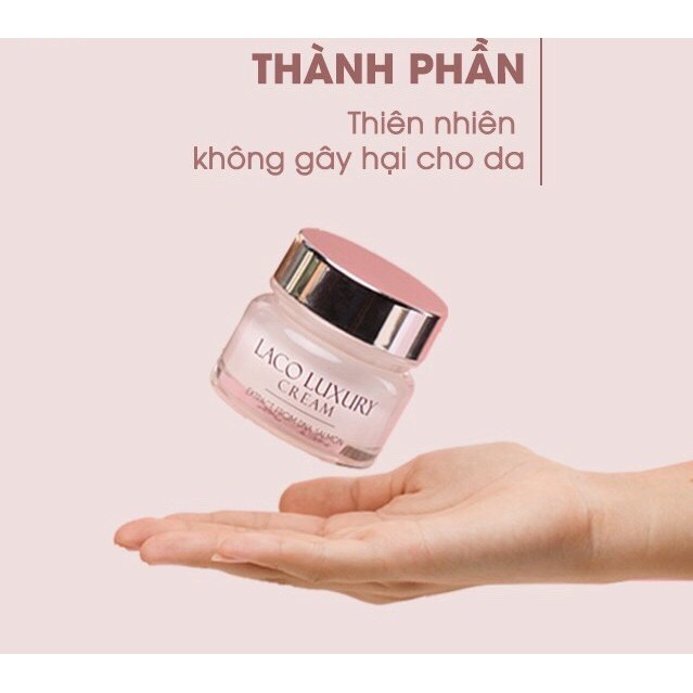 Best Seller-Laco Luxury Cream,Kem Ngày 3 in 1,Dưỡng Da Trắng Hồng, Chống Nắng, Makeup nhẹ.Giúp Da Trắng Khoẻ Đẹp 30gr