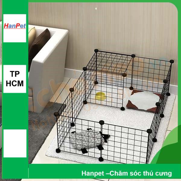 HCM- Chuồng quây chó mèo sóc thỏ 11 lưới + 1cửa+ Chốt Chuồng sắt sơn tĩnh điện -Chuồng quây chó mèo