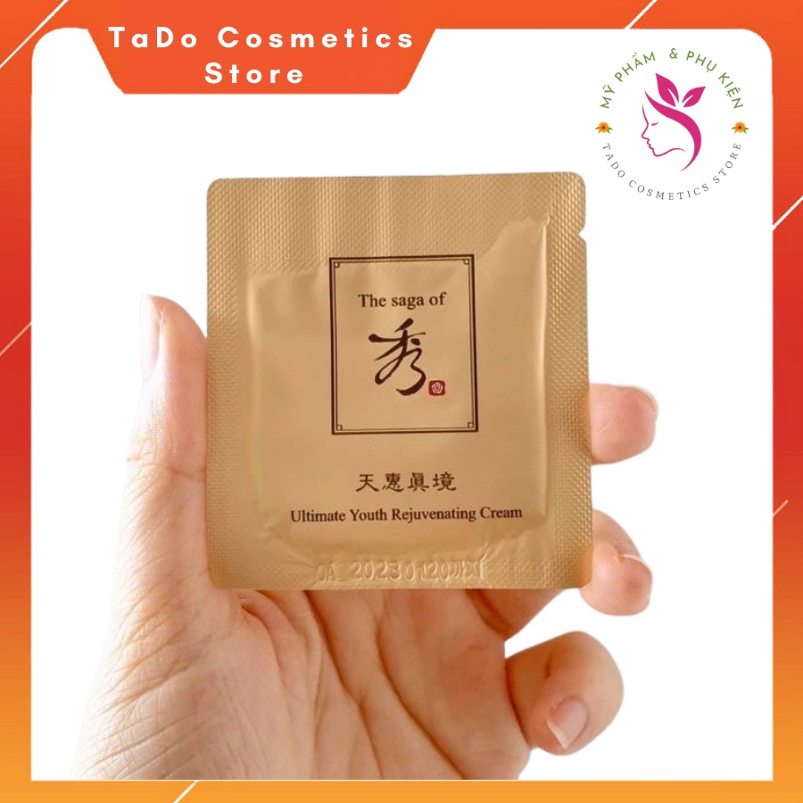 Kem dưỡng da Saga Ultimate chống lão hoá mờ thâm sạm nám giải quyết mọi vấn đề của da gói 1ml - Tado Cosmetics Store