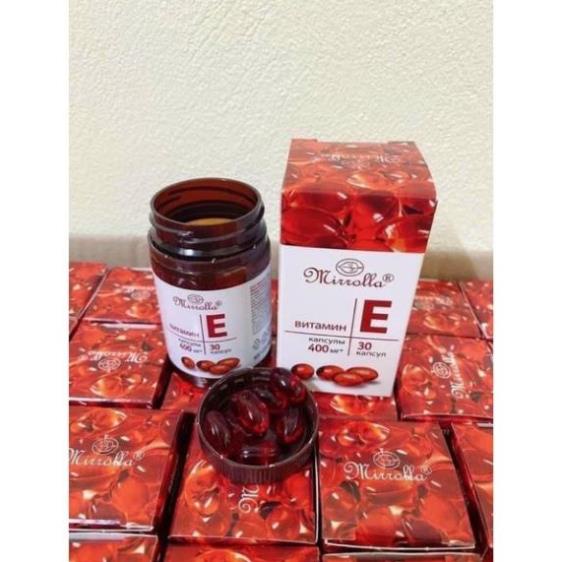 Vitamin E đỏ, viên uống đẹp da vitamin đỏ Nga lọ nhựa 400mg, 30 viên, 270mg