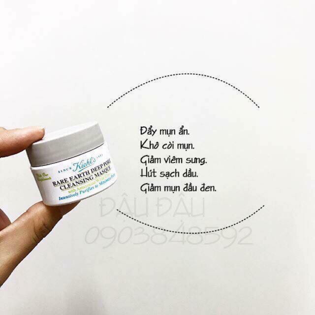 Mặt nạ đất sét Kiehl chính hãng đẩy mụn ẩn mini 14ml
