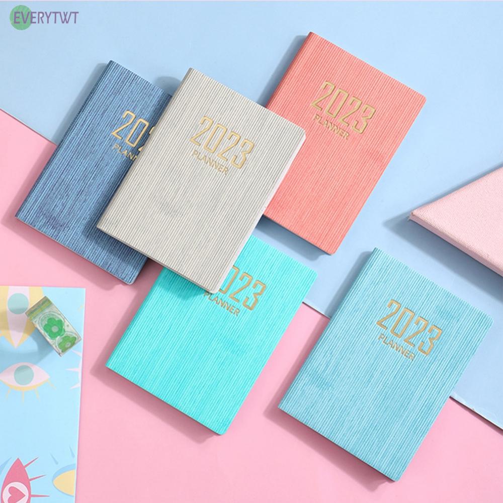 2023 English Schedule Book A7 Daily Plan Notebook Planner 77*106 MM Calendar(in stock）