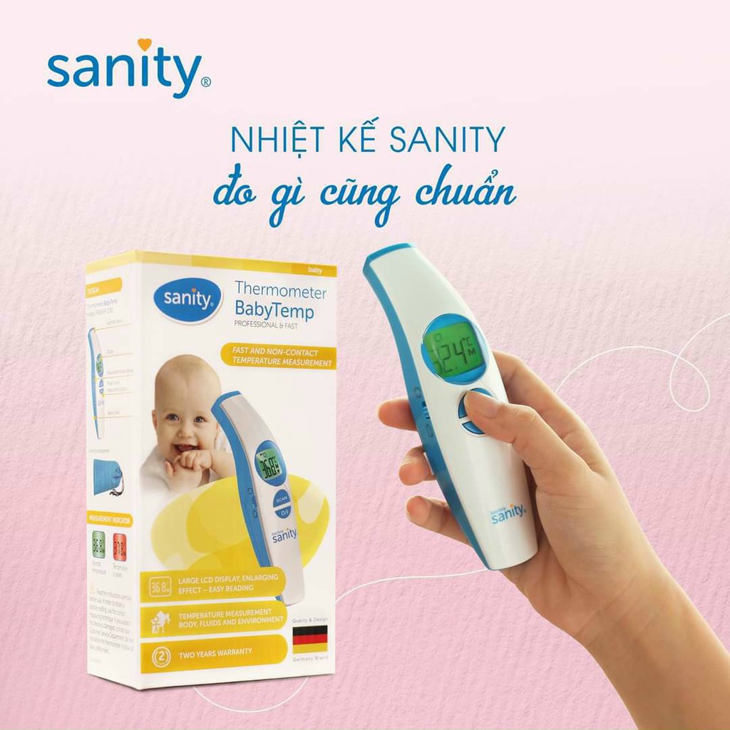 Nhiệt kế hồng ngoại đo trán Sanity Đức 