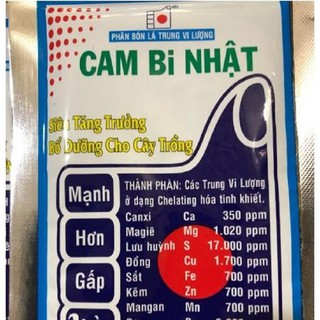 Phân bón trung vi lượng Cam bi Nhật 40g | Bổ sung vi lượng cho hoa lan - các loại cây khác