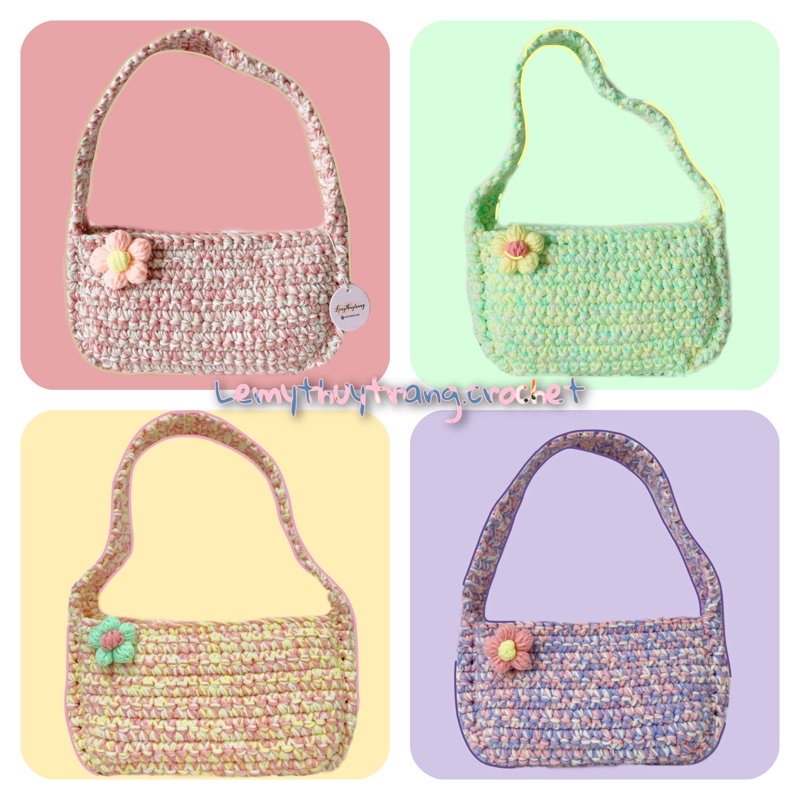 SHOULDER CROCHET BAG -TÚI LEN MÓC HANDM