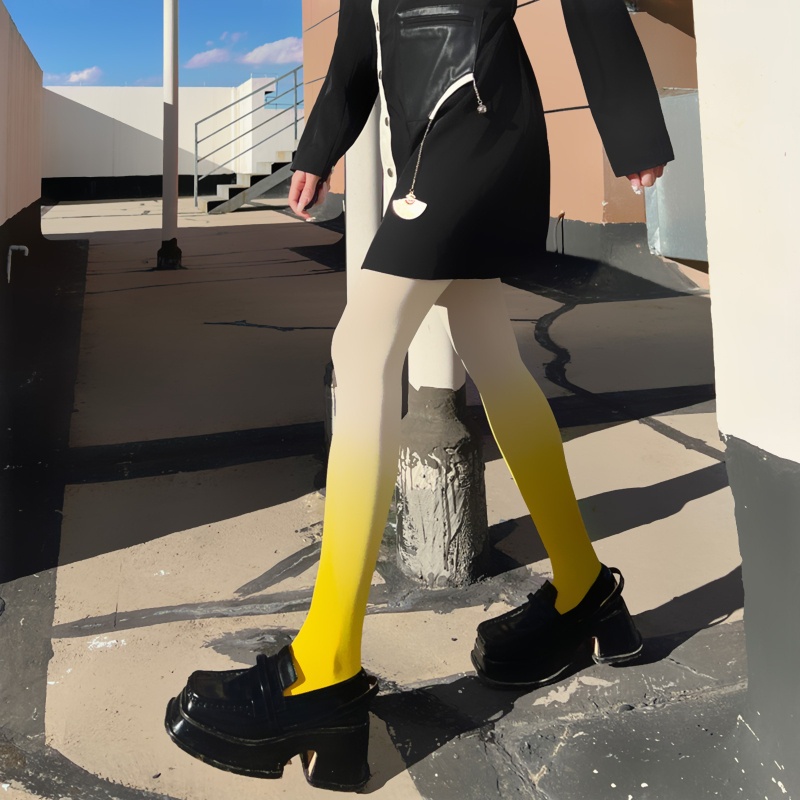 Xiangbao Quần Tất Màu Kẹo Sáng Gradient Tươi Sáng Phong Cách Gothic Lolita Cổ Điển Phù Hợp Cho Tiệc Đêm Đi Hộp Đêm Dành Cho