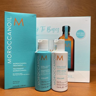 Combo Tinh dầu Treatment Oil + gội xả Moroccanoil Extra Volume tăng phồng 100ml + 70mlx2