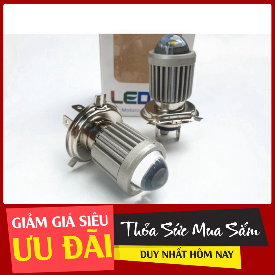 [HÀNG TỐT NHẤT] Đèn Led pha H4 gương cầu Mini Cos Vàng Pha Trắng gắn như ZIN ko chế  .MS 800 ĐẠI KA_GROUP