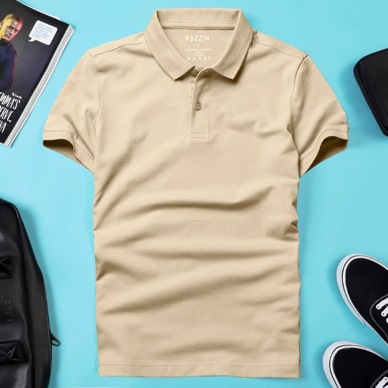 Áo thun nam trơn vải cá sấu cotton cao cấp | BigBuy360 - bigbuy360.vn