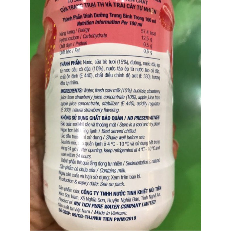 Nước uống sữa trái cây  cam Th true milk chai 300ml