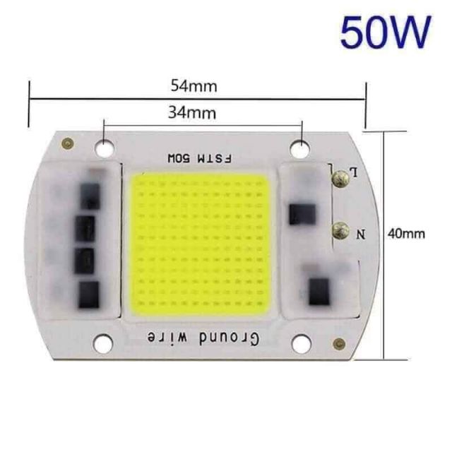 Chip led điện trực tiếp 220V công suất 50W và 30W