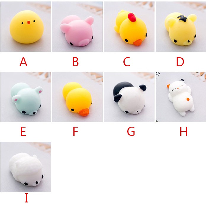 Mới 1 Đồ Chơi Nắn Bóp Đàn Hồi Giảm Stress Hình Động Vật Đáng Yêu