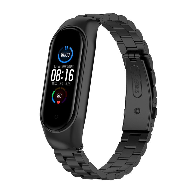 Dây Đeo Thay Thế Bằng Thép Không Gỉ Cho Xiaomi Mi Band 6 Mi Band 5