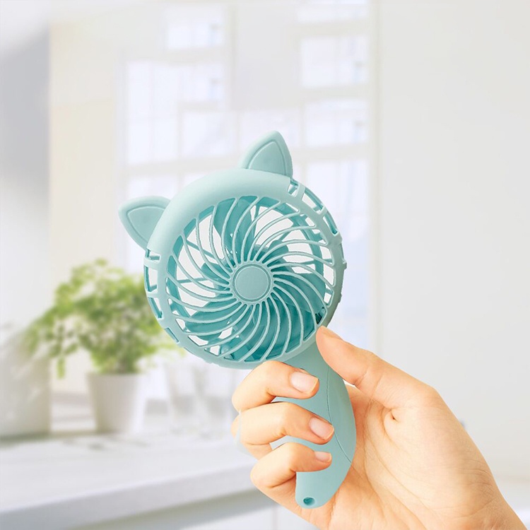 Quạt Cầm Tay Mini Hình Mèo Hoạt Hình Dễ Thương Không Dùng Pin FAN làm mát quạt tay quạt mini giá rẻ quà nhỏ quạt cầm tay quạt nhựa quạt cầm tay cute Nhấn thủ công quạt